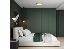 Decor Abies mosiężna złota lampa wisząca z metalową okrągłą podsufitką 3558