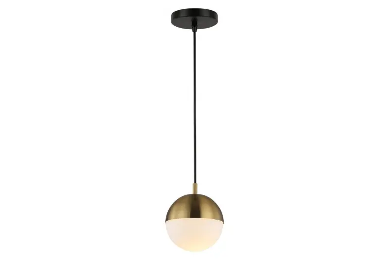 Decor Abies mosiężna złota lampa wisząca z metalową okrągłą podsufitką 3558