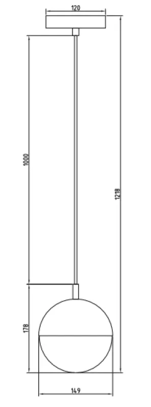 Decor Abies mosiężna złota lampa wisząca z metalową okrągłą podsufitką 3558