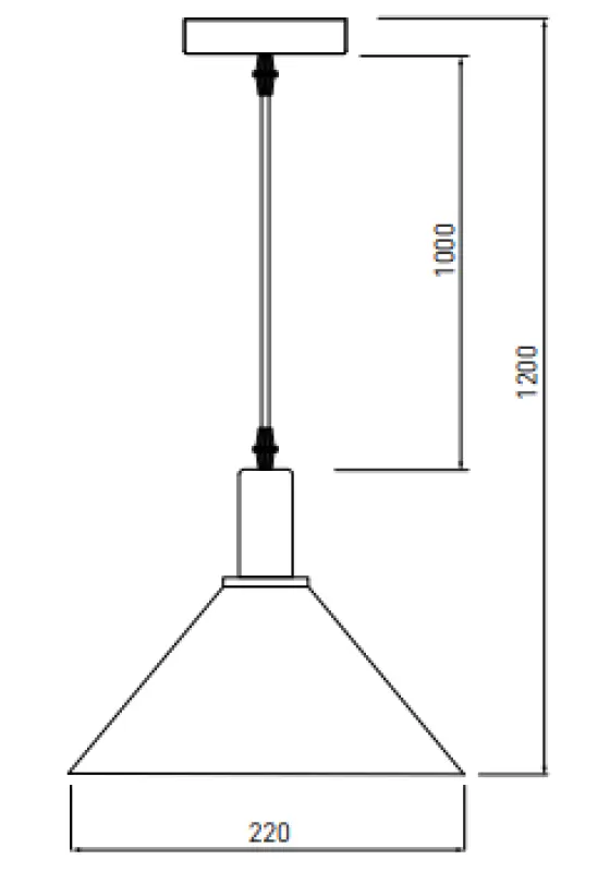 Decor Prive nowoczesna mosiężna złota lampa wisząca stożkowa 7610