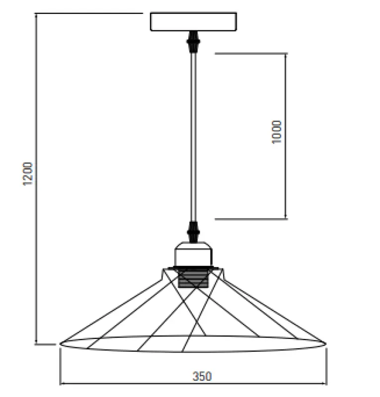 Decor Tilia nowoczesna złota dekoracyjna wisząca lampa druciana 7863