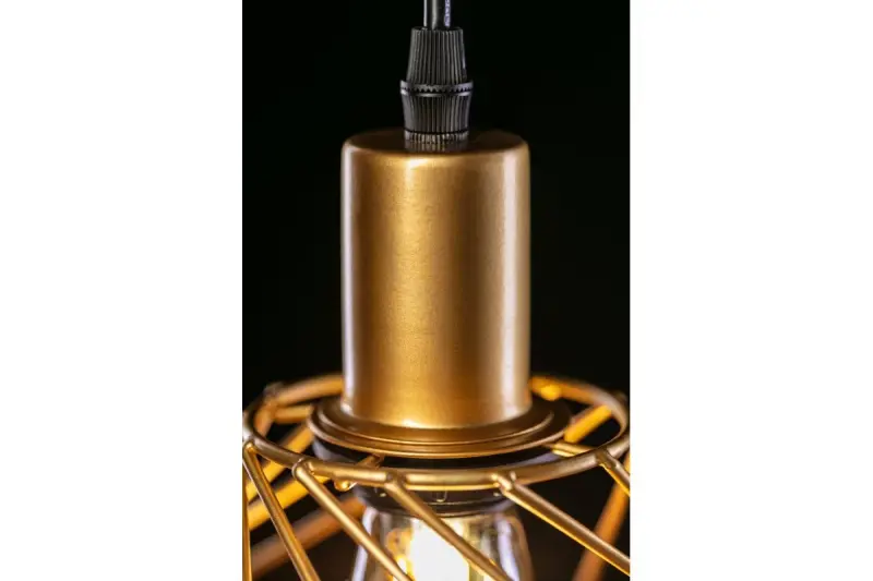 Decor Tilia nowoczesna złota dekoracyjna wisząca lampa druciana 7863