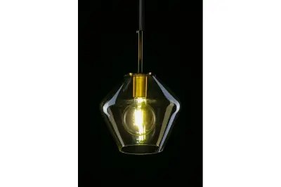 Decor Lime 332 mm nowoczesna wisząca lampa w kolorze bursztynowym 7887