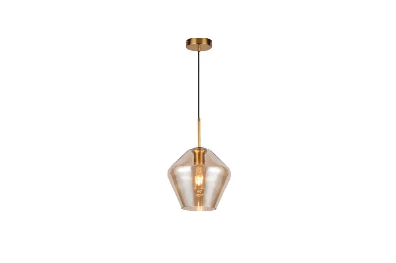 Decor Lime 332 mm nowoczesna wisząca lampa w kolorze bursztynowym 7887