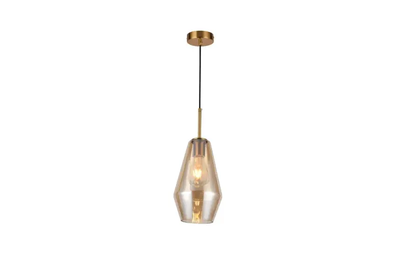 Dekoracyjna Lime nowoczesna bursztynowa lampa wisząca o wysokości 397 mm, model 7900