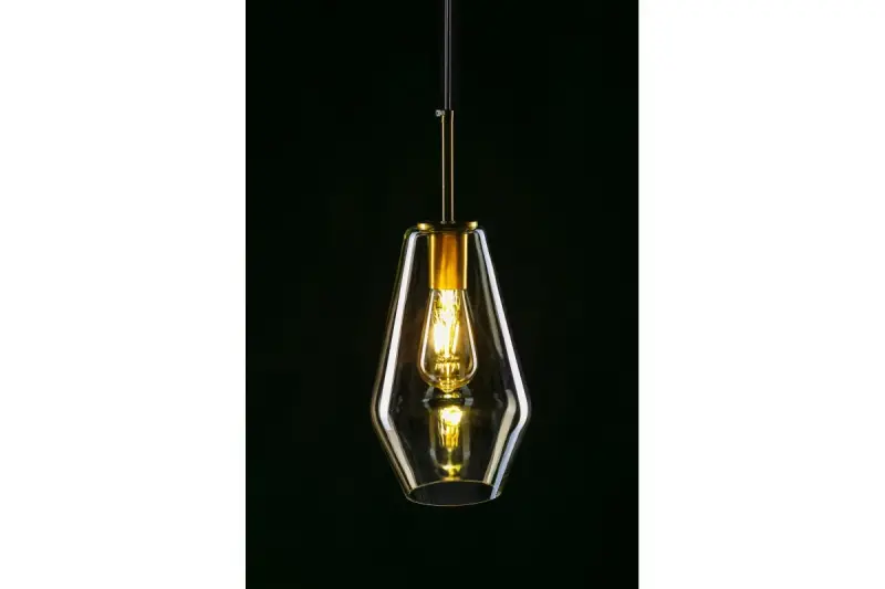 Dekoracyjna Lime nowoczesna bursztynowa lampa wisząca o wysokości 397 mm, model 7900
