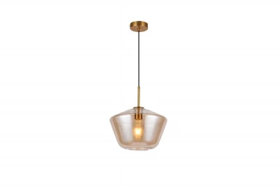 Dekoracyjna lampa wisząca Lime, nowoczesna, bursztynowa, o wysokości 339 mm, model 7924.