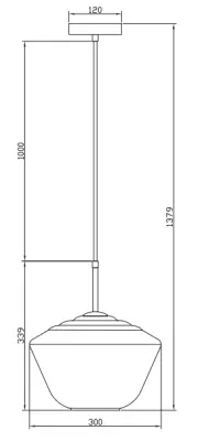 Dekoracyjna lampa wisząca Lime, nowoczesna, bursztynowa, o wysokości 339 mm, model 7924.