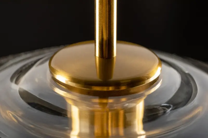 Dekoracyjna lampa wisząca Lime, nowoczesna, bursztynowa, o wysokości 339 mm, model 7924.