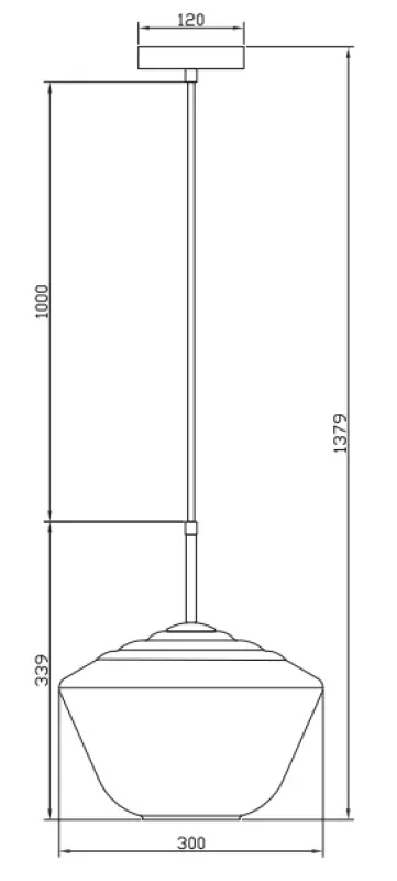 Dekoracyjna lampa wisząca Lime, nowoczesna, bursztynowa, o wysokości 339 mm, model 7924.