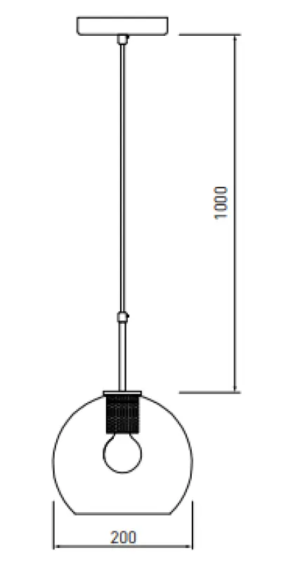 Dekor Giglas kulisty szklany wiszący żyrandol 8013
