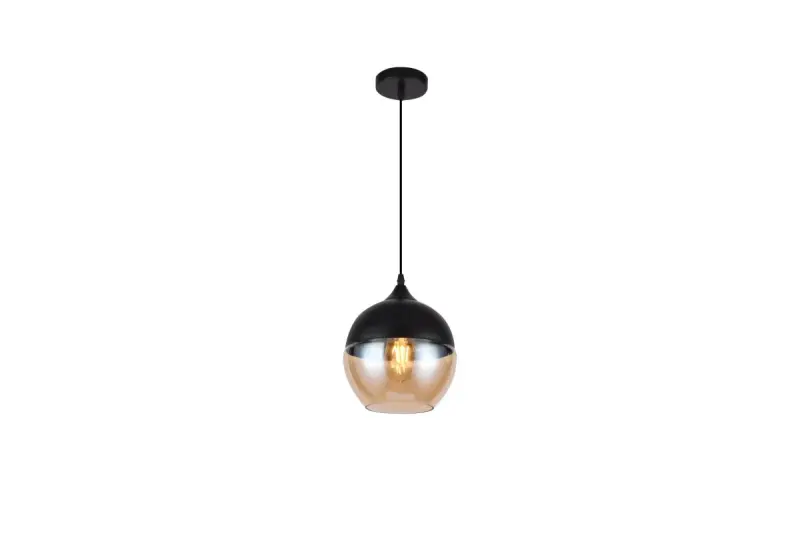 Decor Lender nowoczesna lampa wisząca z metalu i szkła, szerokość 200 mm 8389