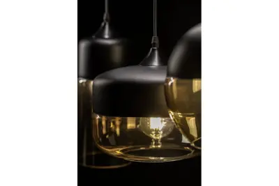 Decor Lender nowoczesna lampa wisząca z metalu i szkła, szerokość 250 mm 8433