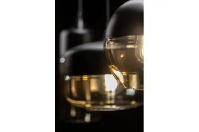 Decor Lender nowoczesna lampa wisząca z metalu i szkła, szerokość 250 mm 8433