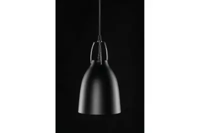 Decor Orient stożkowa metalowa lampa wisząca czarna z kontrastującym białym wnętrzem 4475