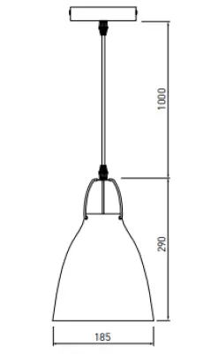 Decor Orient stożkowa metalowa lampa wisząca czarna z kontrastującym białym wnętrzem 4475