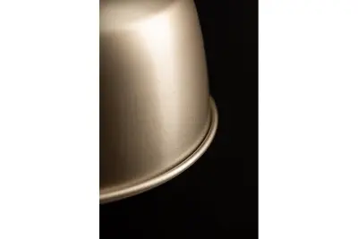 Dekor Zenit metalowa kopułowa beżowa lampa wisząca z metalicznym wykończeniem 4871