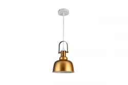 Zenit Decor metalowa kopułowa złota lampa wisząca z metalicznym wykończeniem 4925