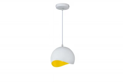 Deco Mavia kulista biała żółta lampa wisząca 4987