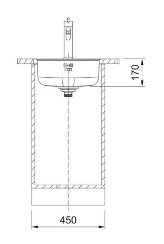 Franke Rondo ROX 210.38 okrągły zlew ze stali nierdzewnej 43,9 cm montaż na równi 127.0688.778