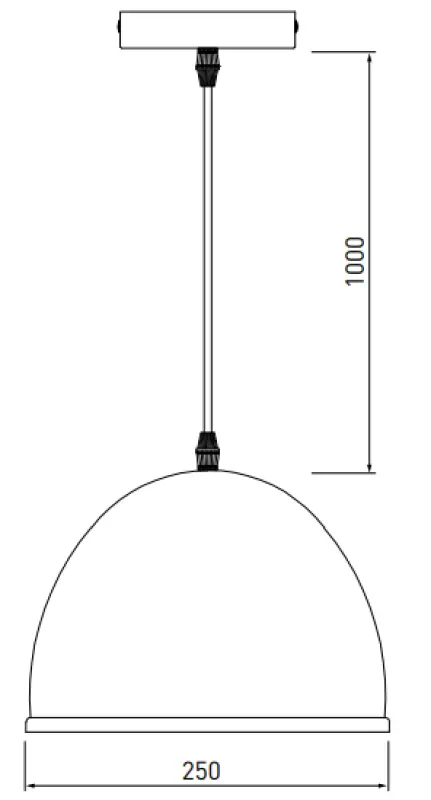 Decor Katilu szara metalowa lampa wisząca 2041