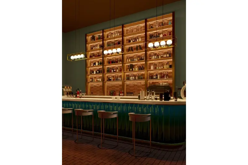 Decor Avelin lampa wisząca ze złotą prostokątną ramą szerokość 80 cm 2287