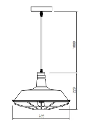 Decor Solen lampa wisząca w stylu industrialnym z złotą kratką, średnica 26,5 cm 2362