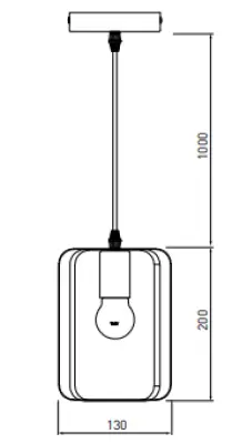 Decor Oxalis lampa wisząca z czarną metalową ramą w geometrycznym kształcie, średnica 13 cm 3185