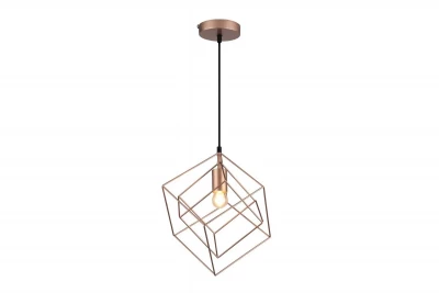 Dekor Rosa gouden geometrische hanglamp bestaande uit 2 messing kubussen 3376