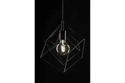 Dekor Rosa czarna geometryczna lampa wisząca składająca się z 2 czarnych kostek 3437