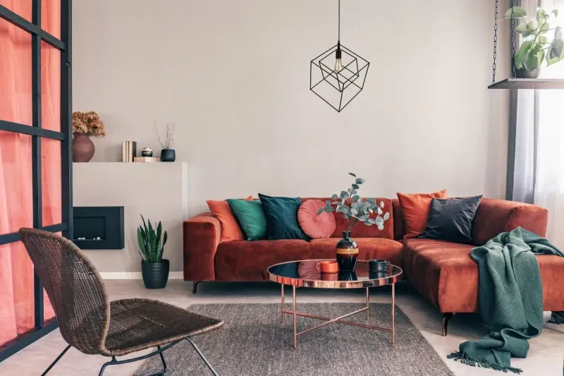 Dekor Rosa czarna geometryczna lampa wisząca składająca się z 2 czarnych kostek 3437