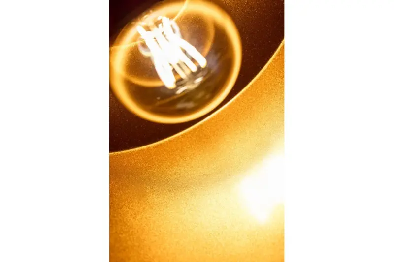 Dekor Goa niebieska lampa wisząca z ozdobną złotą ramą 3574