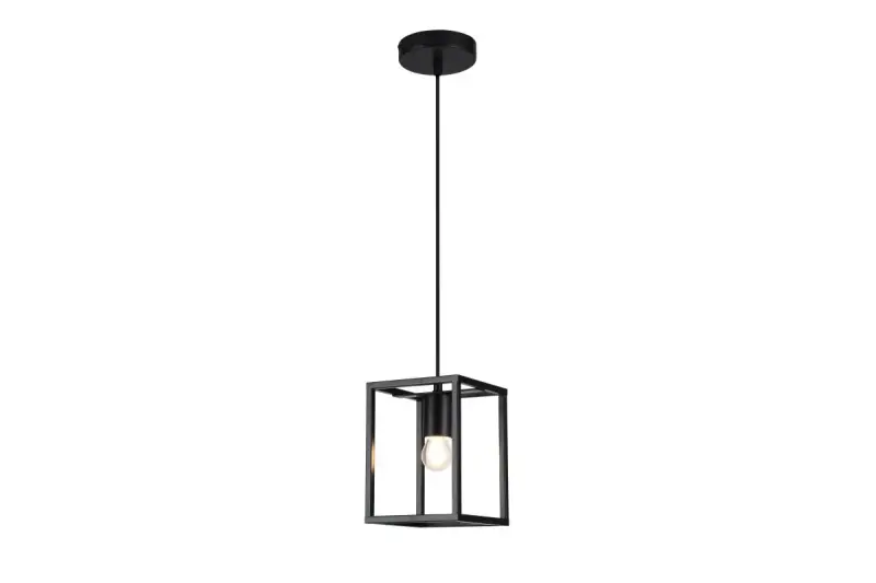 Decor Diu czarna geometryczna lampa wisząca z 1 źródłem światła, szerokość 15 cm, 3598