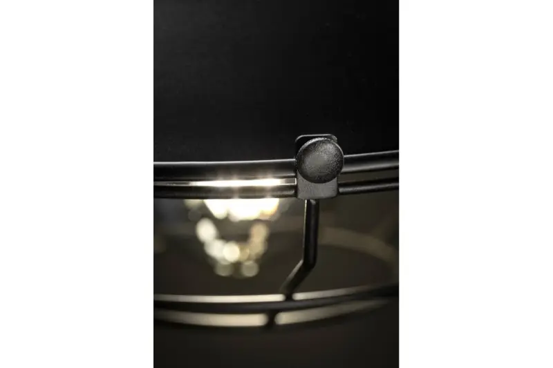 Decor Lars czarna lampa wisząca z industrialną czarną kratką, średnica 26 cm, model 2233