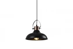 Dekor Mees czarna metalowa lampa wisząca z mocowaniem klosza w kształcie lampy naftowej 2363