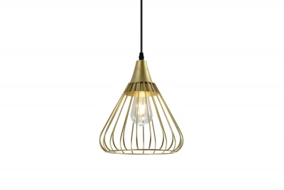Dekor Tess złota metalowa stożkowa lampa wisząca z drutu 2516
