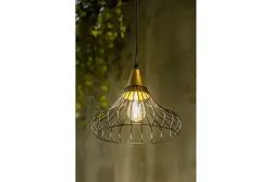 Dekoracyjna czarna stożkowa wisząca lampa vintage Lotte 2622