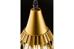 Decor Lotte złoty stożkowy vintage wisząca lampa druciana 2646