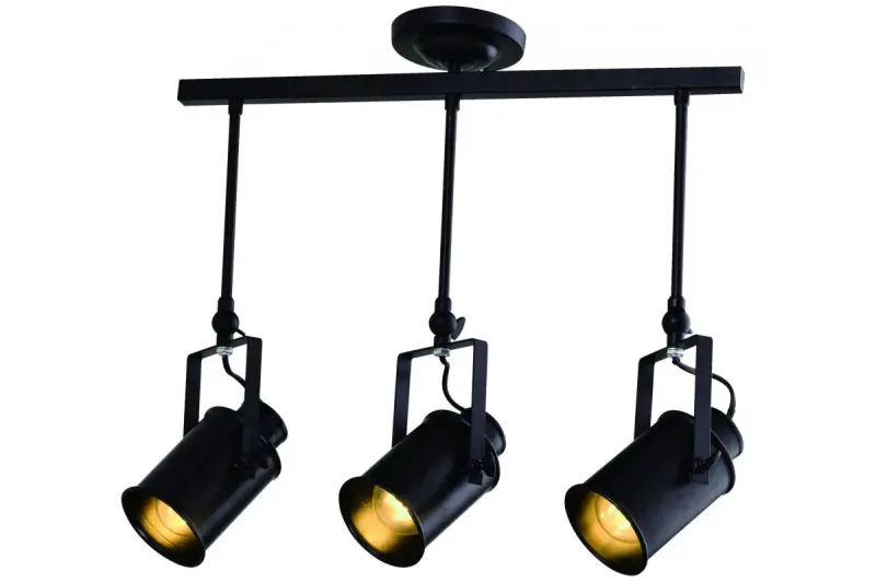 Decor Demir czarna lampa wisząca z 3 źródłami światła 4014