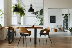 Decor Noor elegancka czarna lampa wisząca z miedzianym elementem 2691