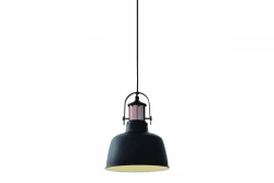 Decor Noor elegancka czarna lampa wisząca z miedzianym elementem 2691