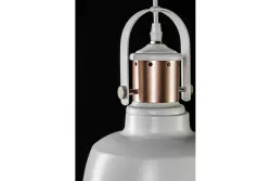 Decor Noor elegancka biała lampa wisząca z miedzianym elementem 6934