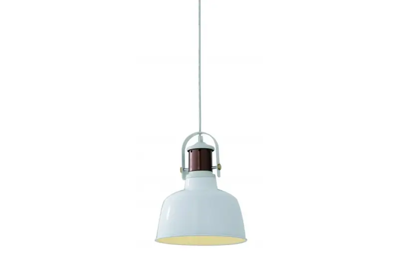 Decor Noor elegancka biała lampa wisząca z miedzianym elementem 6934