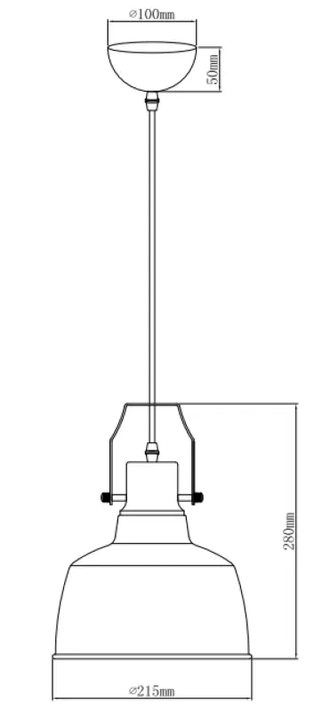 Decor Monroe nowoczesna czarno-złota lampa wisząca 6958