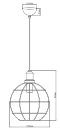Decor Viela oud gouden draadvormige metalen hanglamp bolvorm doorsnee 29 cm 7016

Dekor Viela stara złota druciana metalowa lampa wisząca kulista średnica 29 cm 7016