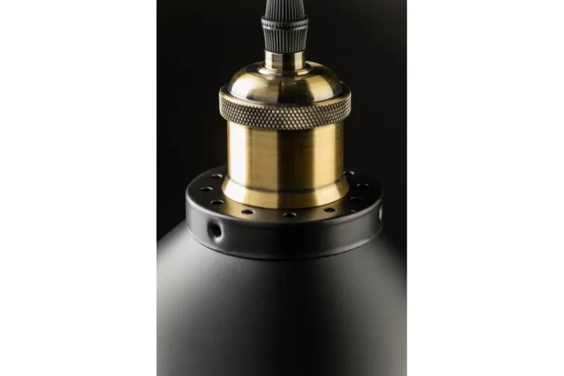 Decor Mani czarna złota metalowa lampa wisząca, średnica 30 cm 4076