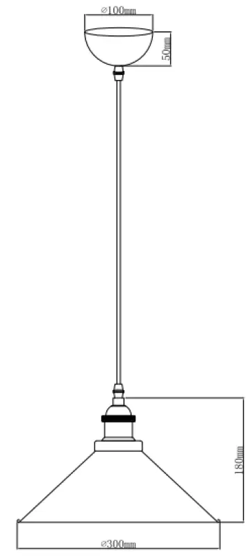 Decor Mani czarna złota metalowa lampa wisząca, średnica 30 cm 4076