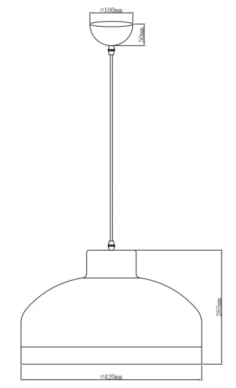 Dekor Goldi czarna złota nowoczesna lampa wisząca o średnicy 42 cm 4113