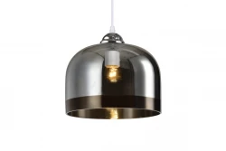 Decor Lati cylindryczna czarna lampa wisząca ze szkła, średnica 23,5 cm 7122