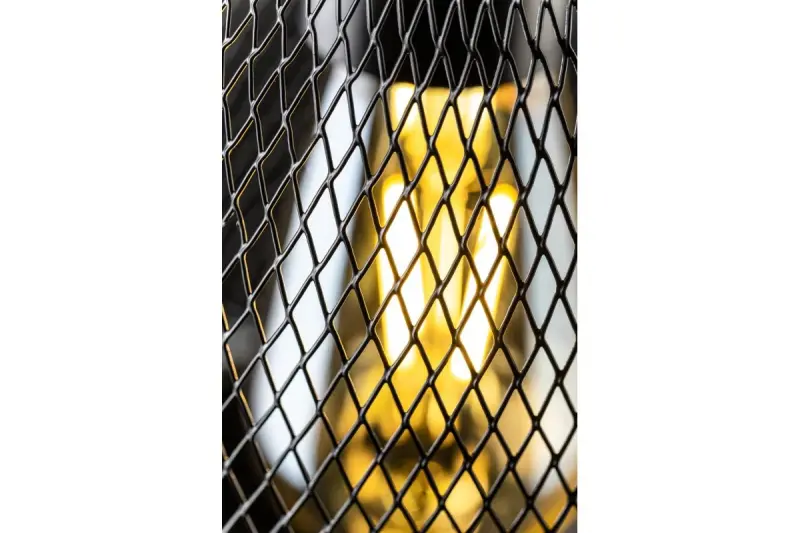 Lampa wisząca Decor Xalis z czarnym kloszem drucianym i metalową ramką, średnica 18,5 cm, 7320